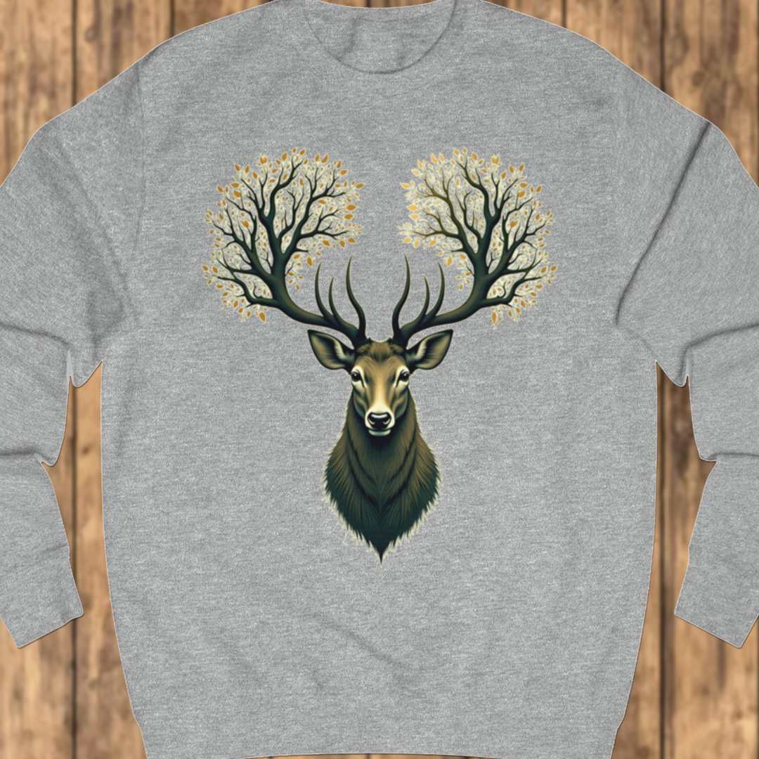 Deer with tree antlers sweatshirt