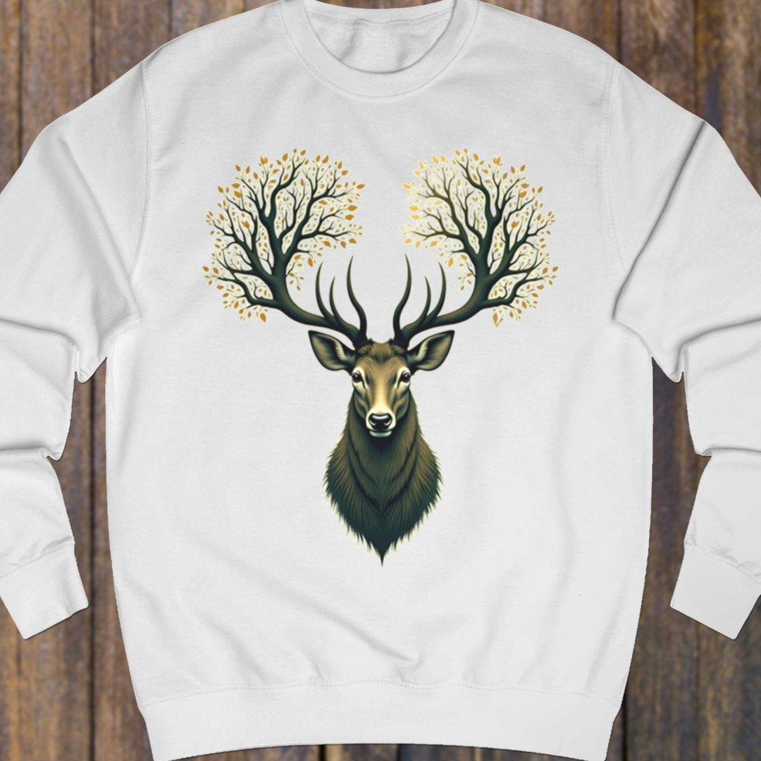 Deer with tree antlers sweatshirt