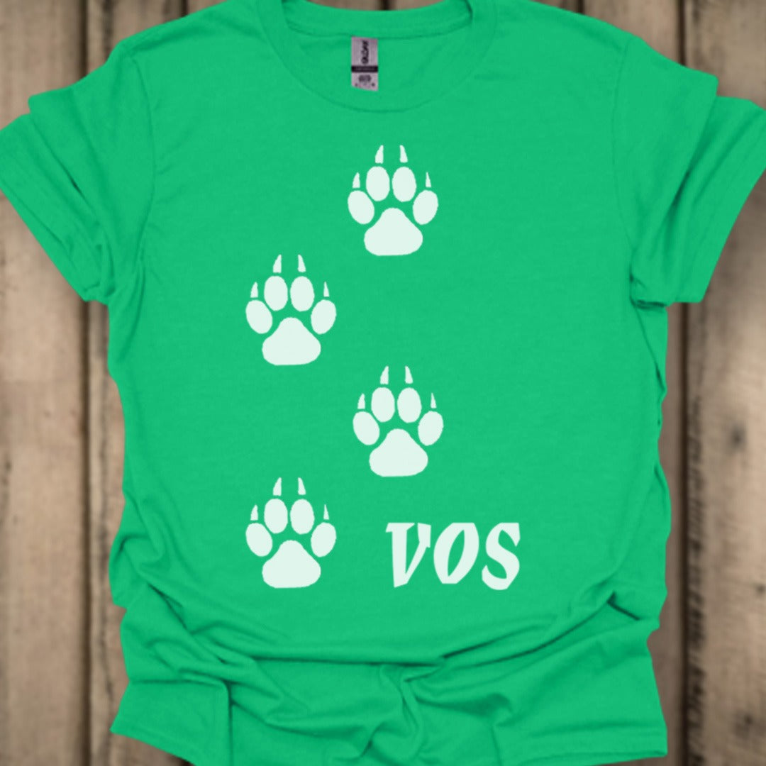 Paw prints fox white trendy T-shirt