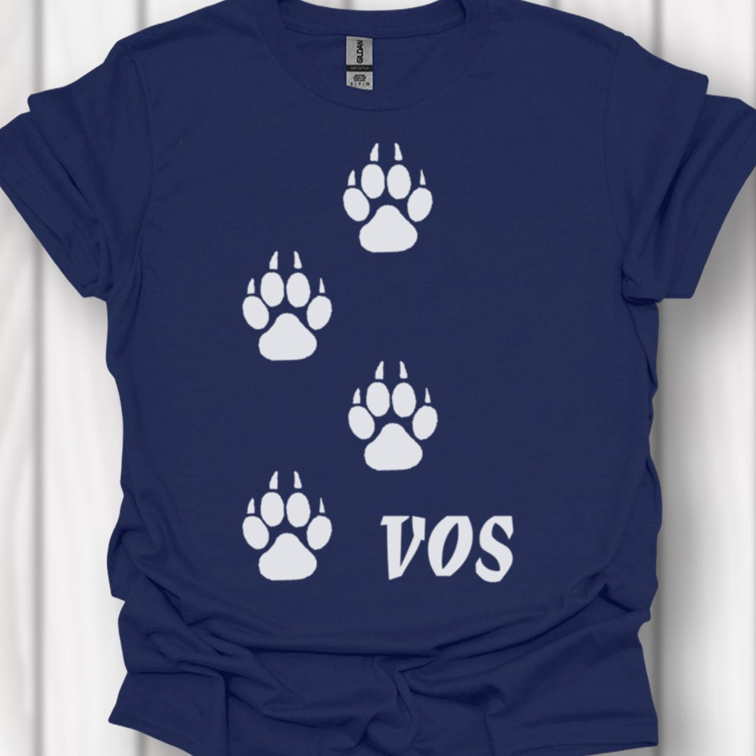 Empreintes de pattes de renard blanches T-shirt intemporel