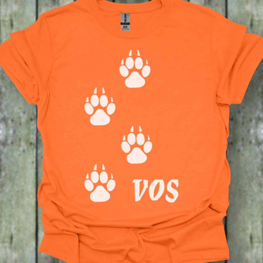 Paw prints fox white trendy T-shirt