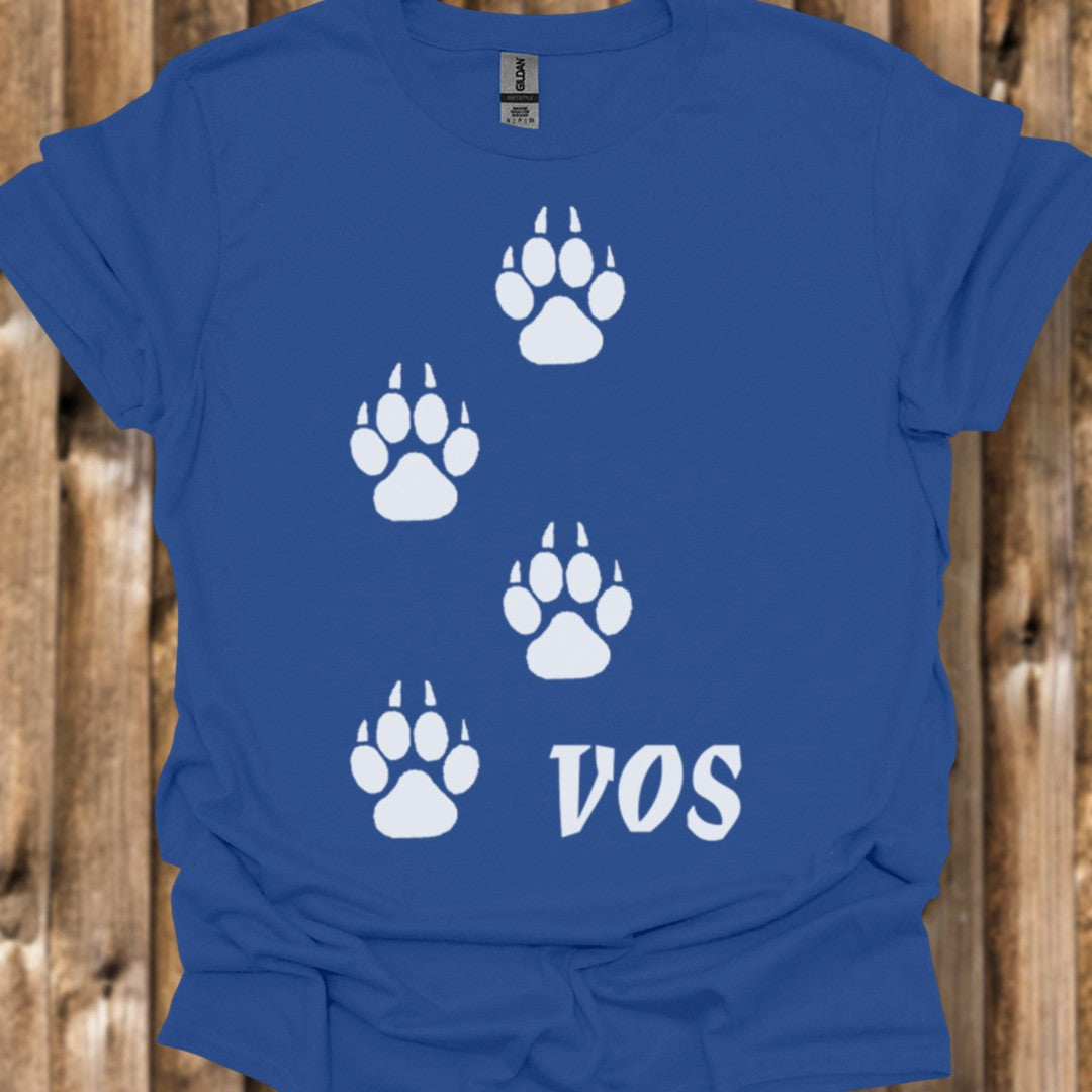 Paw prints fox white trendy T-shirt