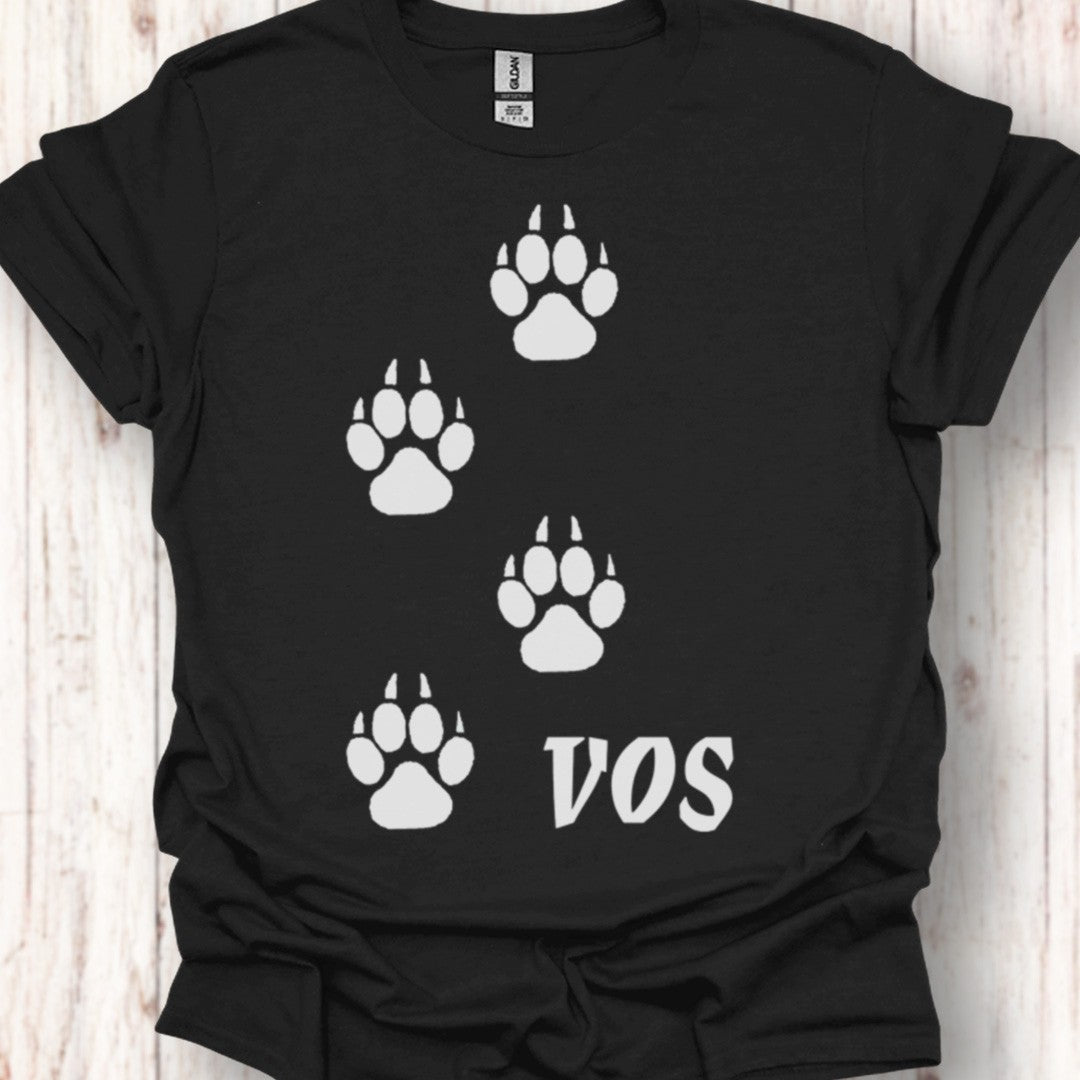 Empreintes de pattes de renard blanches T-shirt intemporel