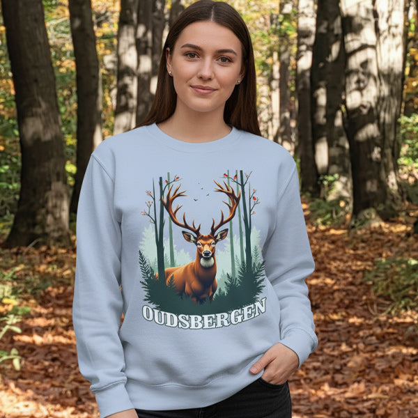 Majestueus hert Oudsbergen wit sweatshirt