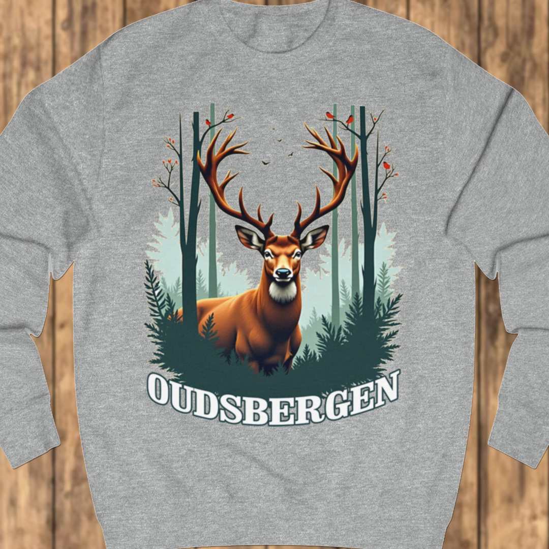 Majestueus hert Oudsbergen wit sweatshirt