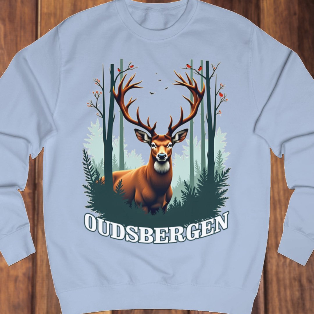Majestueus hert Oudsbergen wit sweatshirt