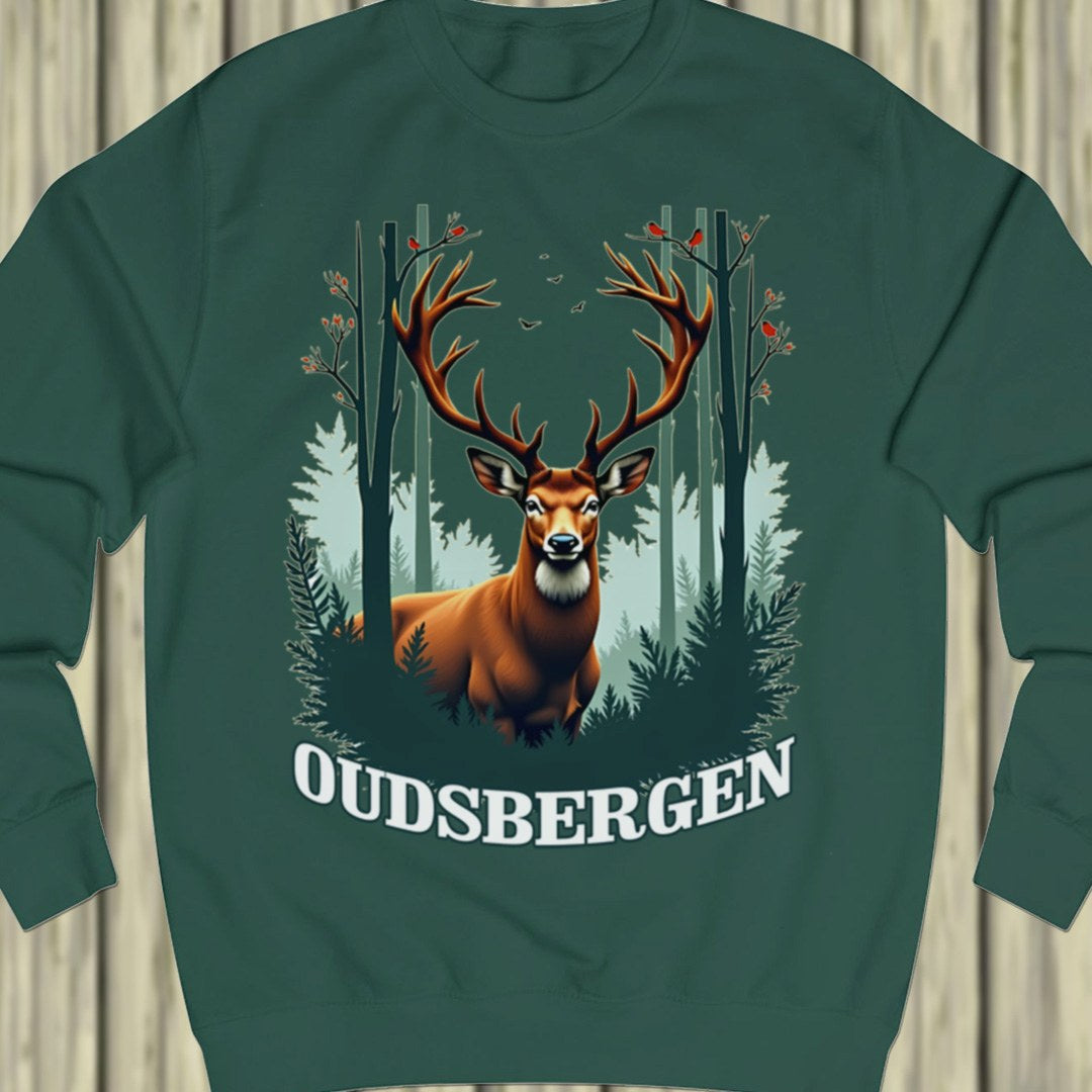 Majestueus hert Oudsbergen wit sweatshirt