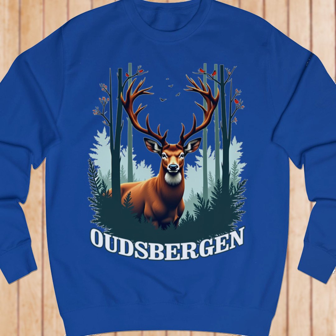 Majestueus hert Oudsbergen wit sweatshirt