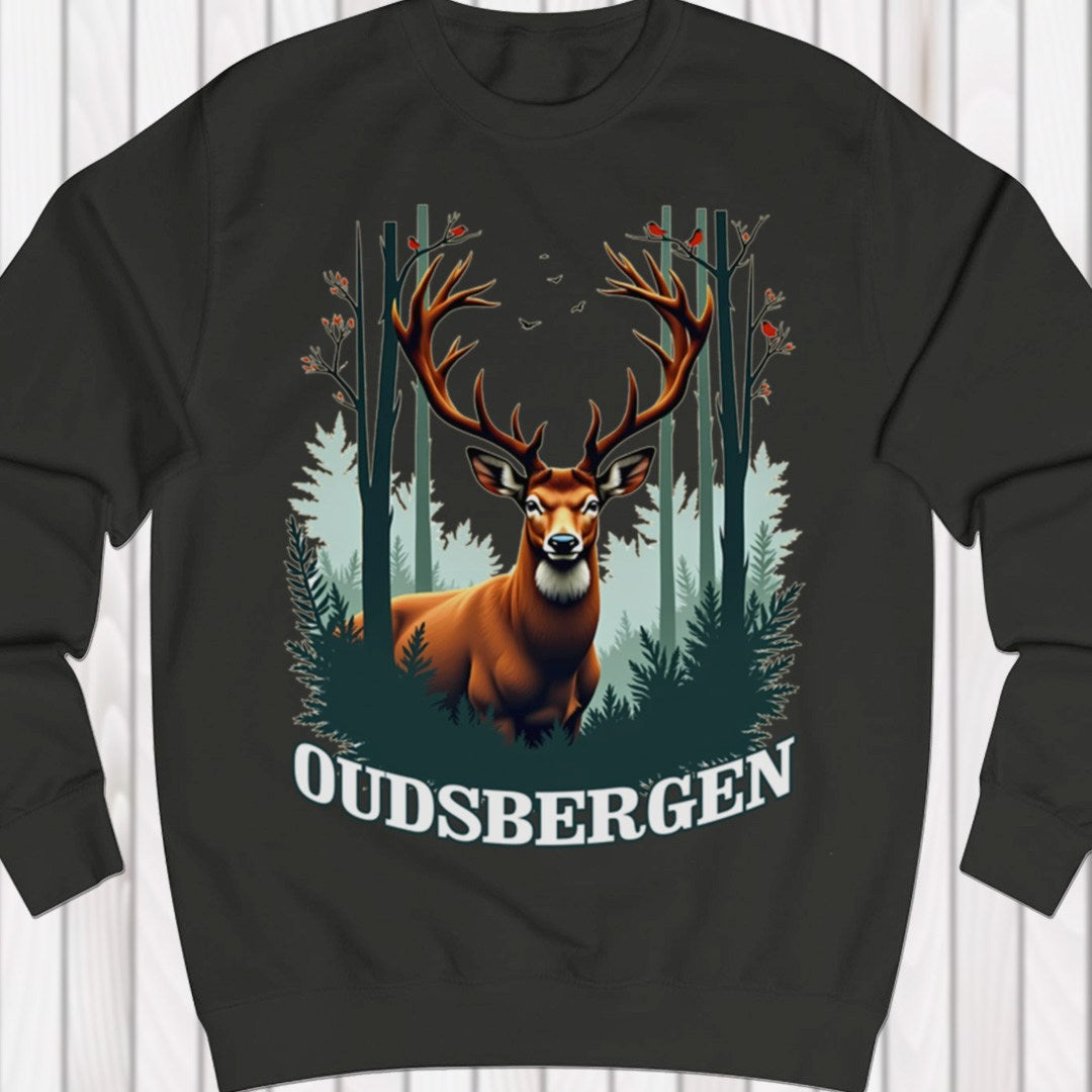 Majestueus hert Oudsbergen wit sweatshirt