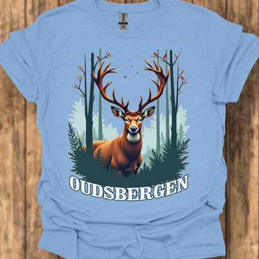 Majestueus Hert Oudsbergen wit T‑Shirt