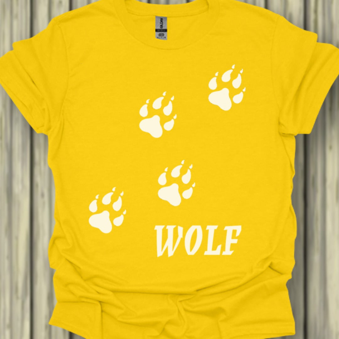 Paw prints fox diagonal white trendy T-Shirt