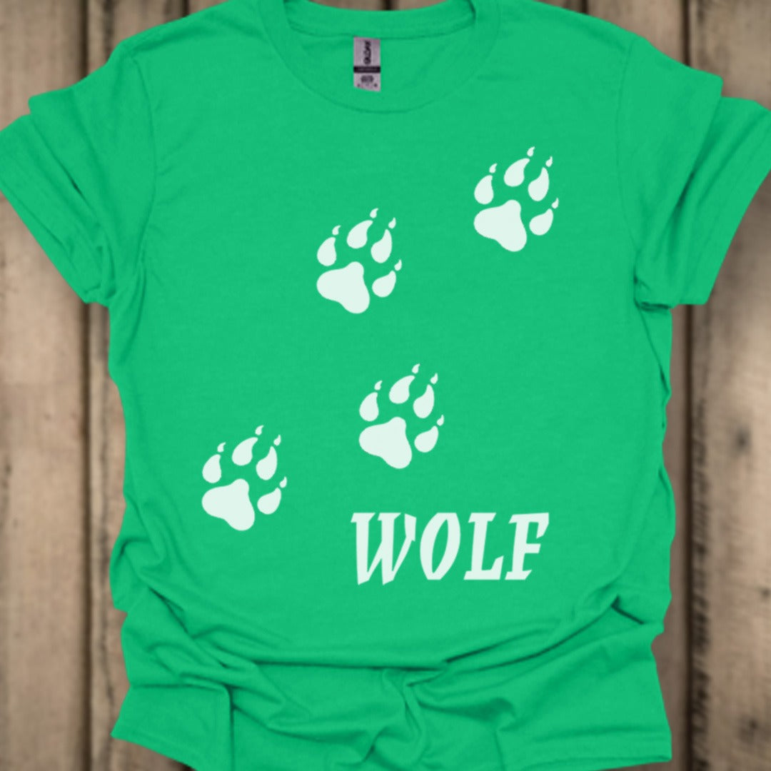 Paw prints fox diagonal white trendy T-Shirt