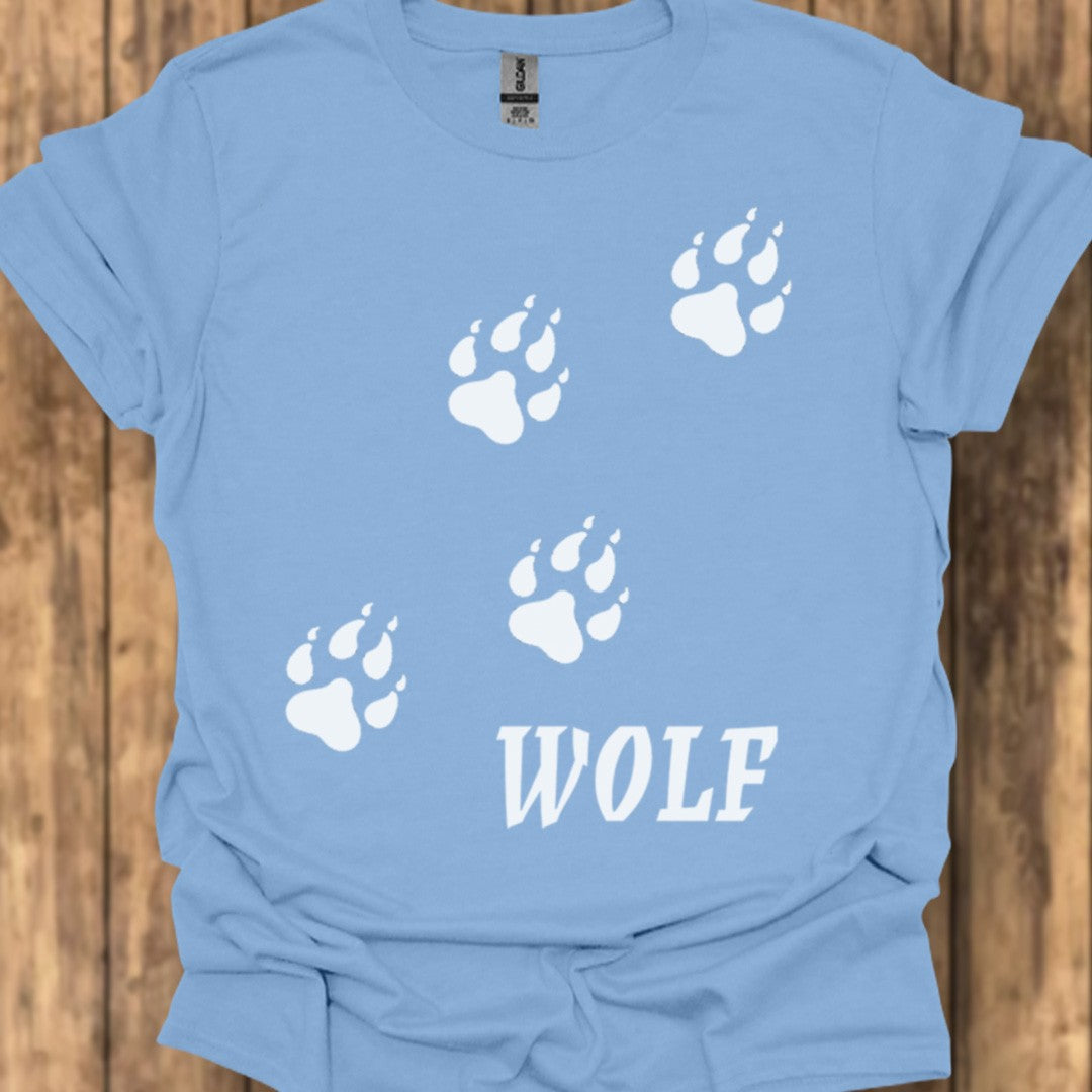 Paw prints fox diagonal white trendy T-Shirt