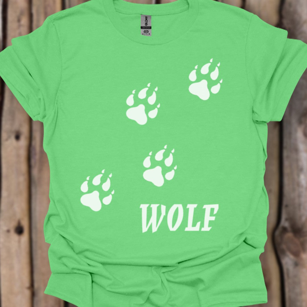 Paw prints fox diagonal white trendy T-Shirt