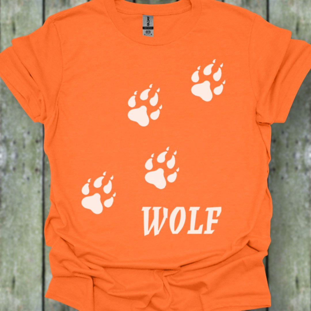 Paw prints fox diagonal white trendy T-Shirt