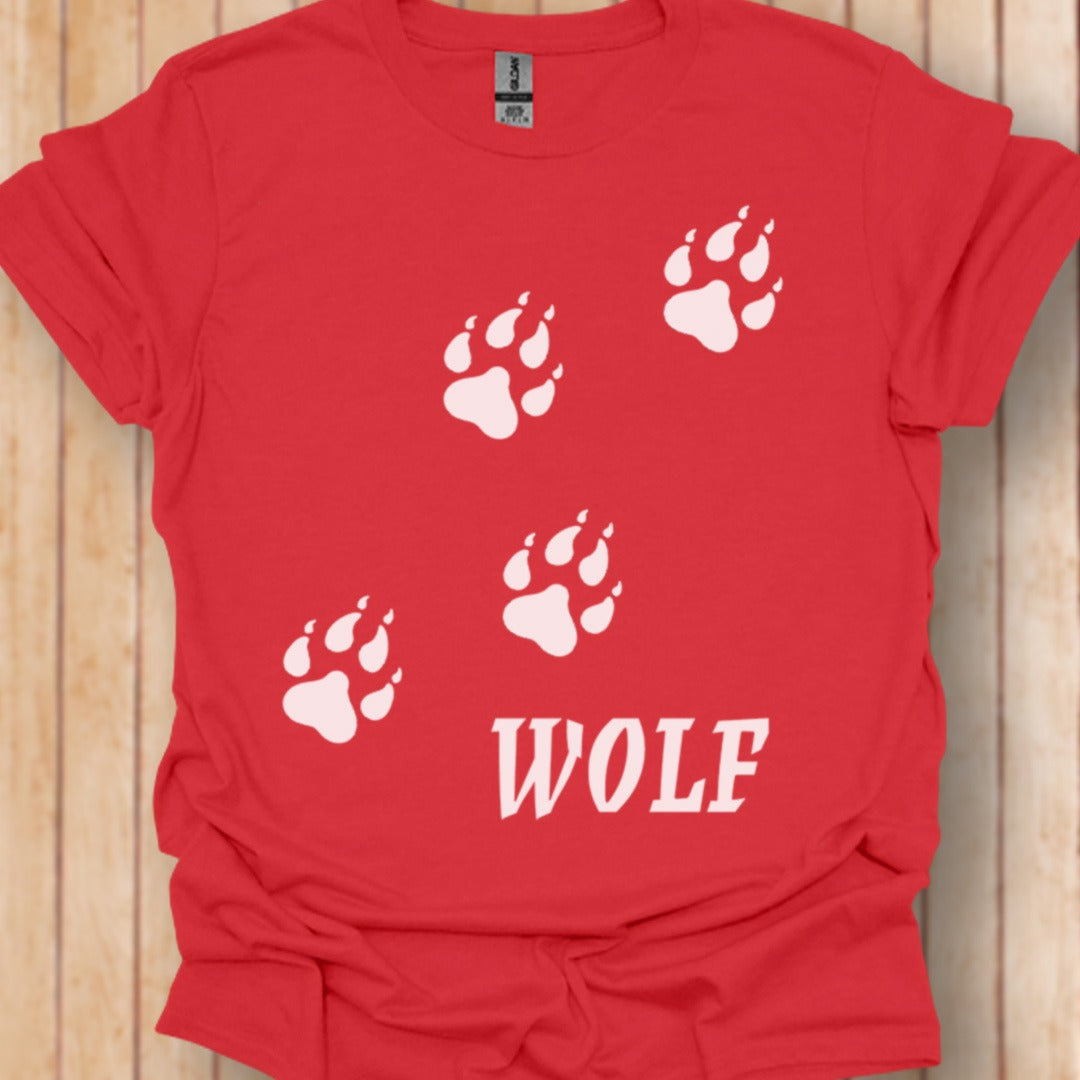 Paw prints fox diagonal white trendy T-Shirt