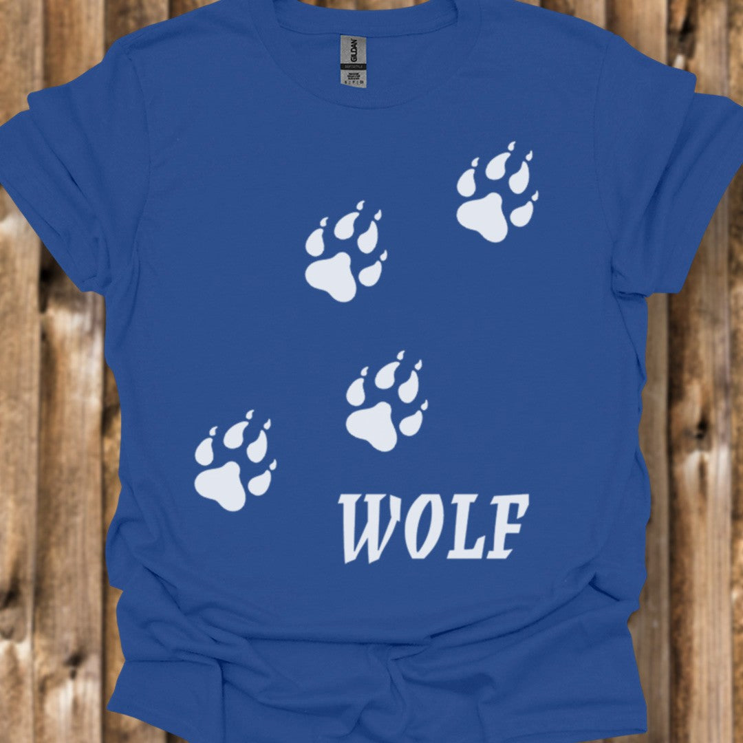 Paw prints fox diagonal white trendy T-Shirt
