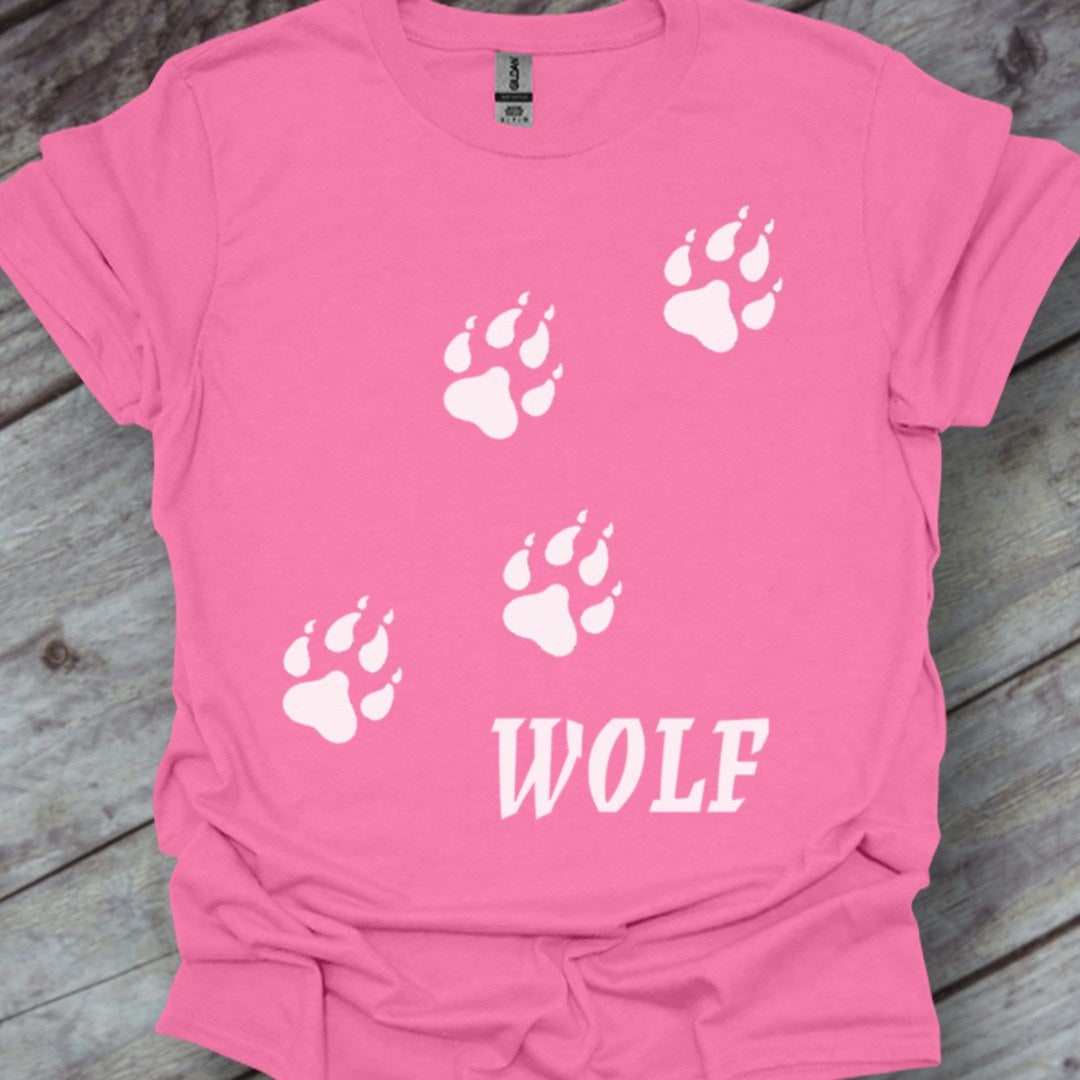 Paw prints fox diagonal white trendy T-Shirt