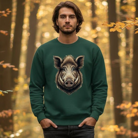 Wild zwijn kop sweatshirt