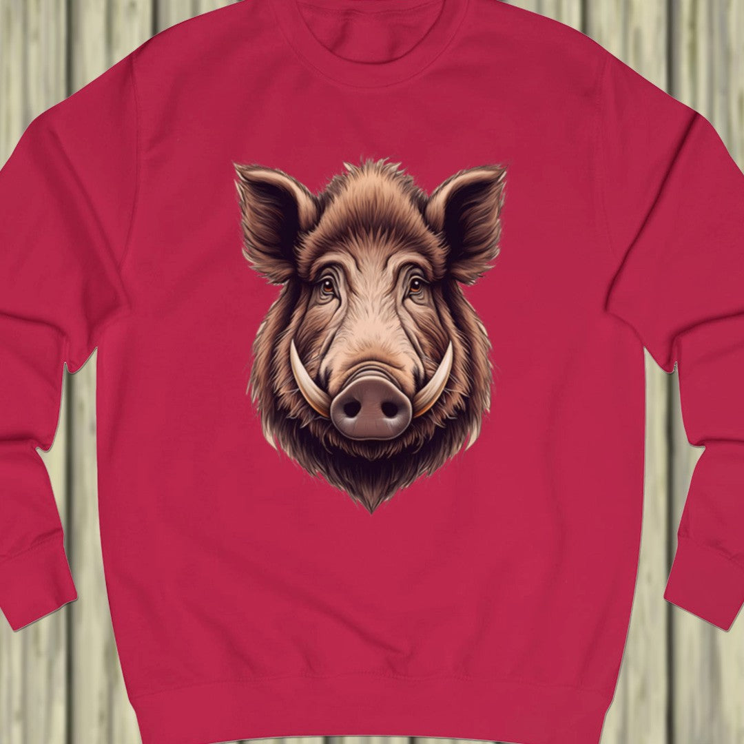 Wild zwijn kop sweatshirt