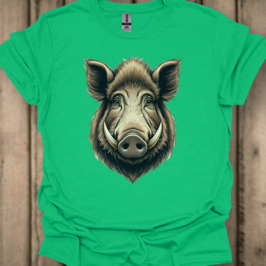 Wild Zwijn kop T‑Shirt