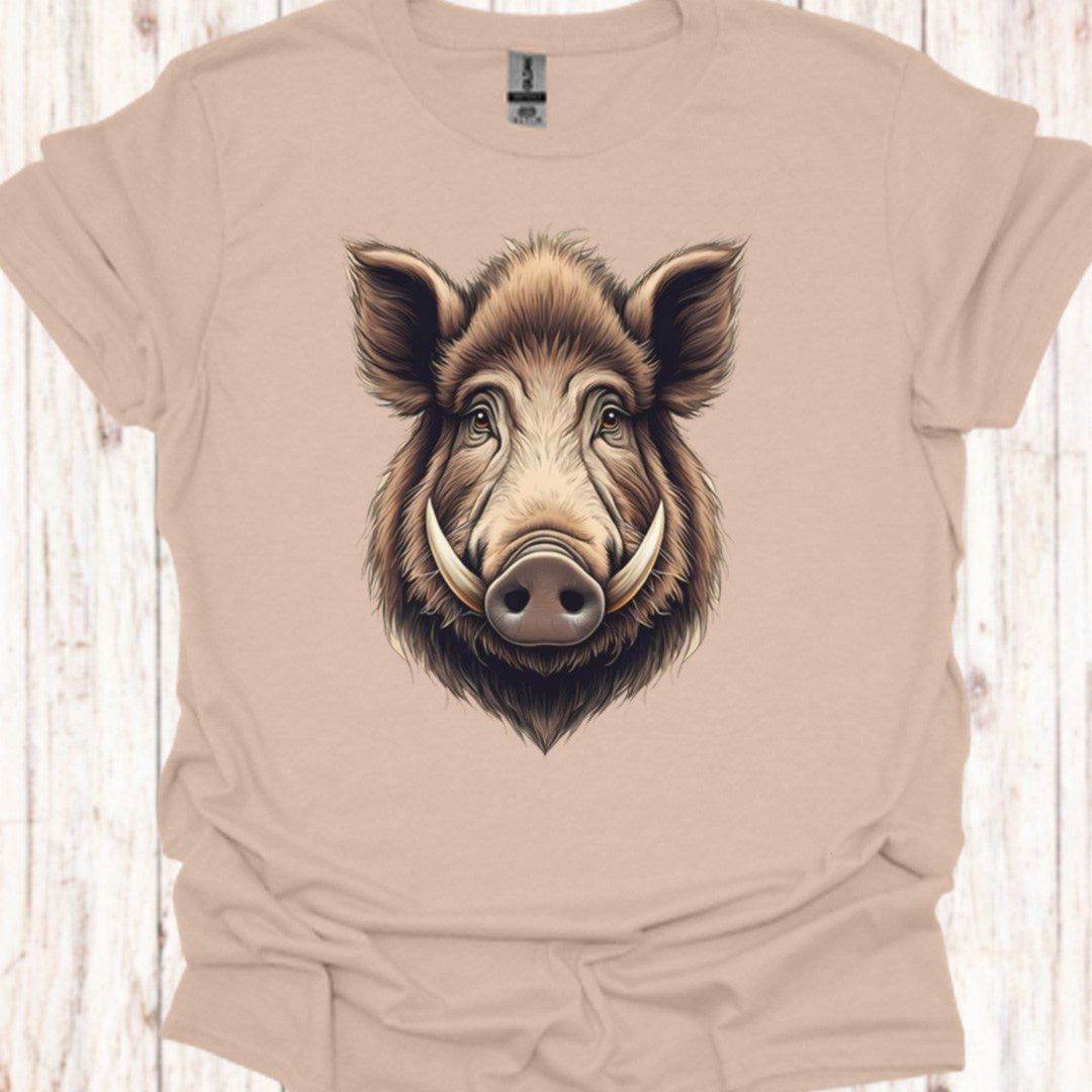 Wild Zwijn kop T‑Shirt