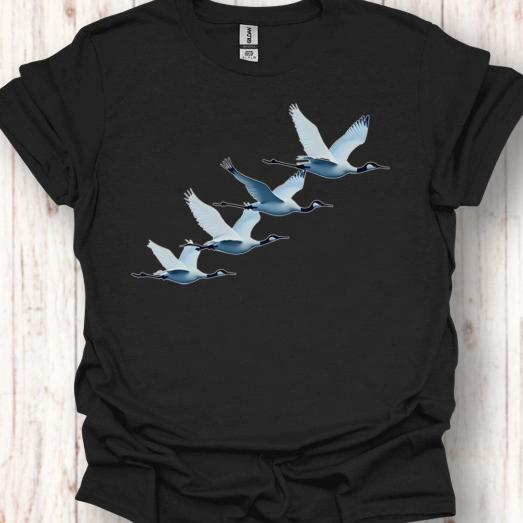 Quatuor de grues T-shirt intemporel