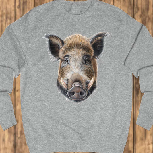 Wild zwijn beer sweatshirt