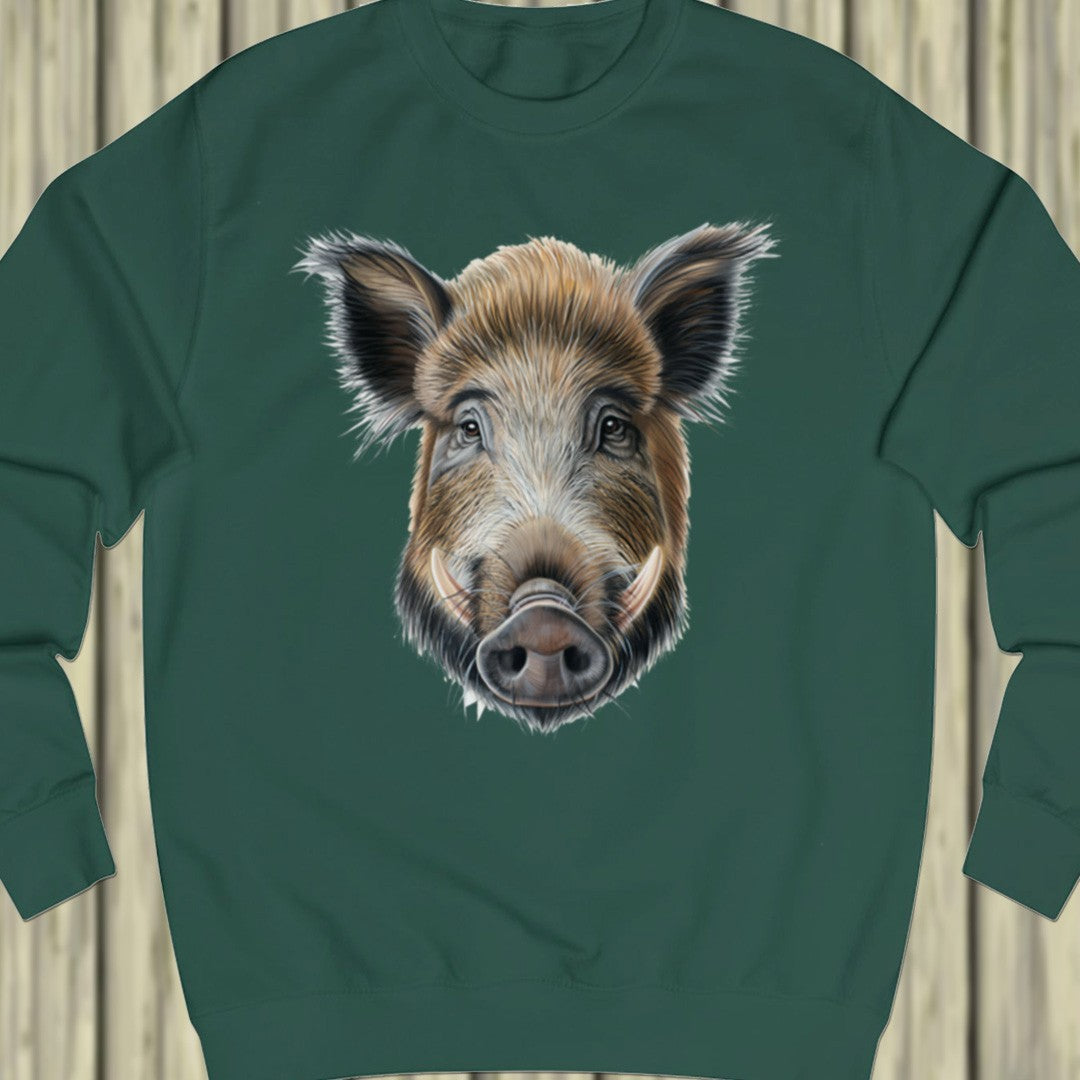 Wild zwijn beer sweatshirt