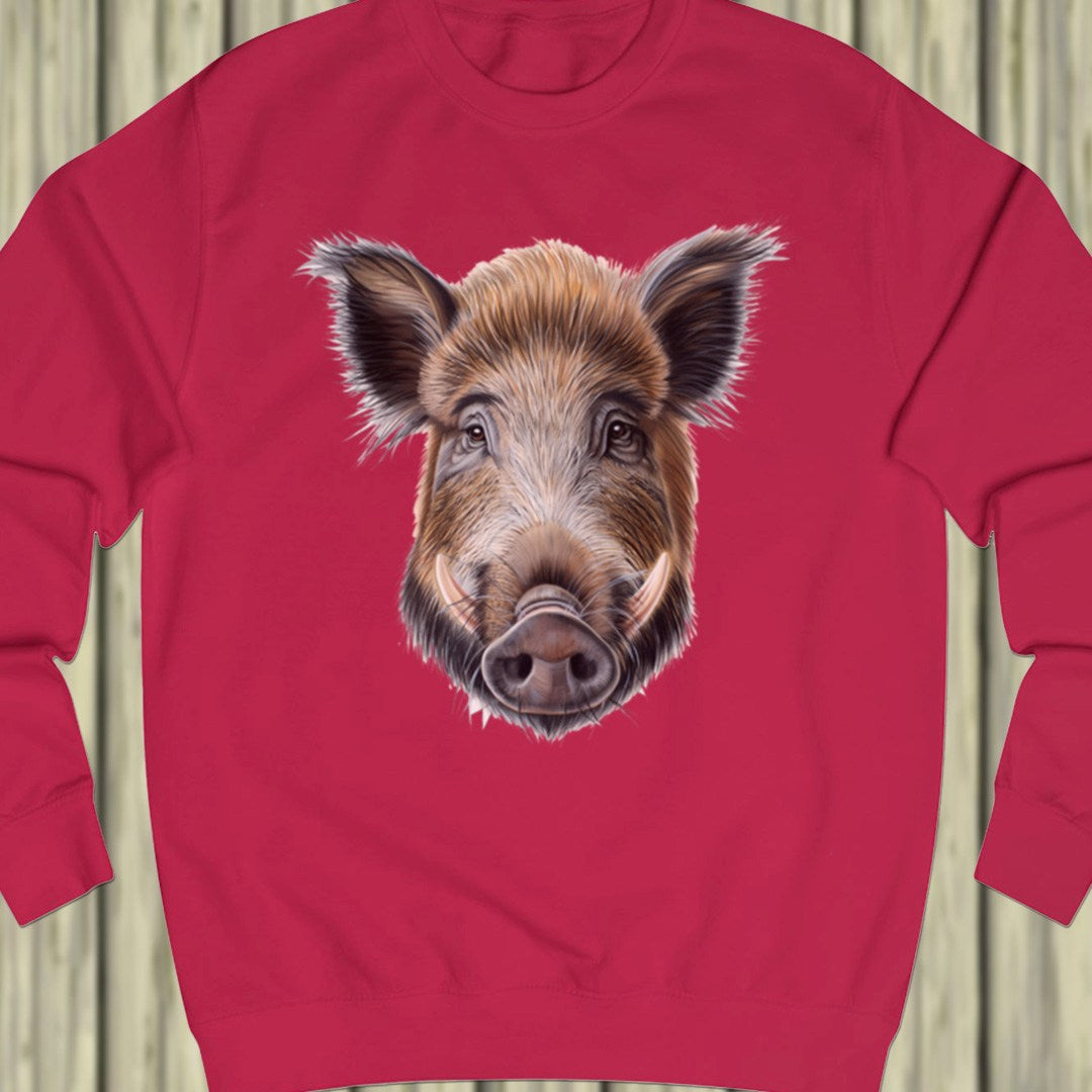 Wild zwijn beer sweatshirt