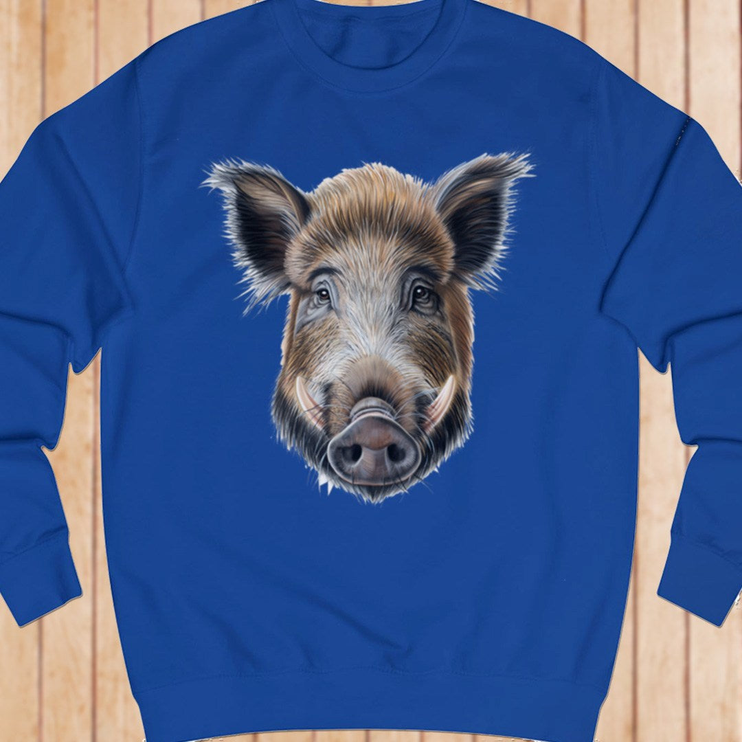 Wild zwijn beer sweatshirt