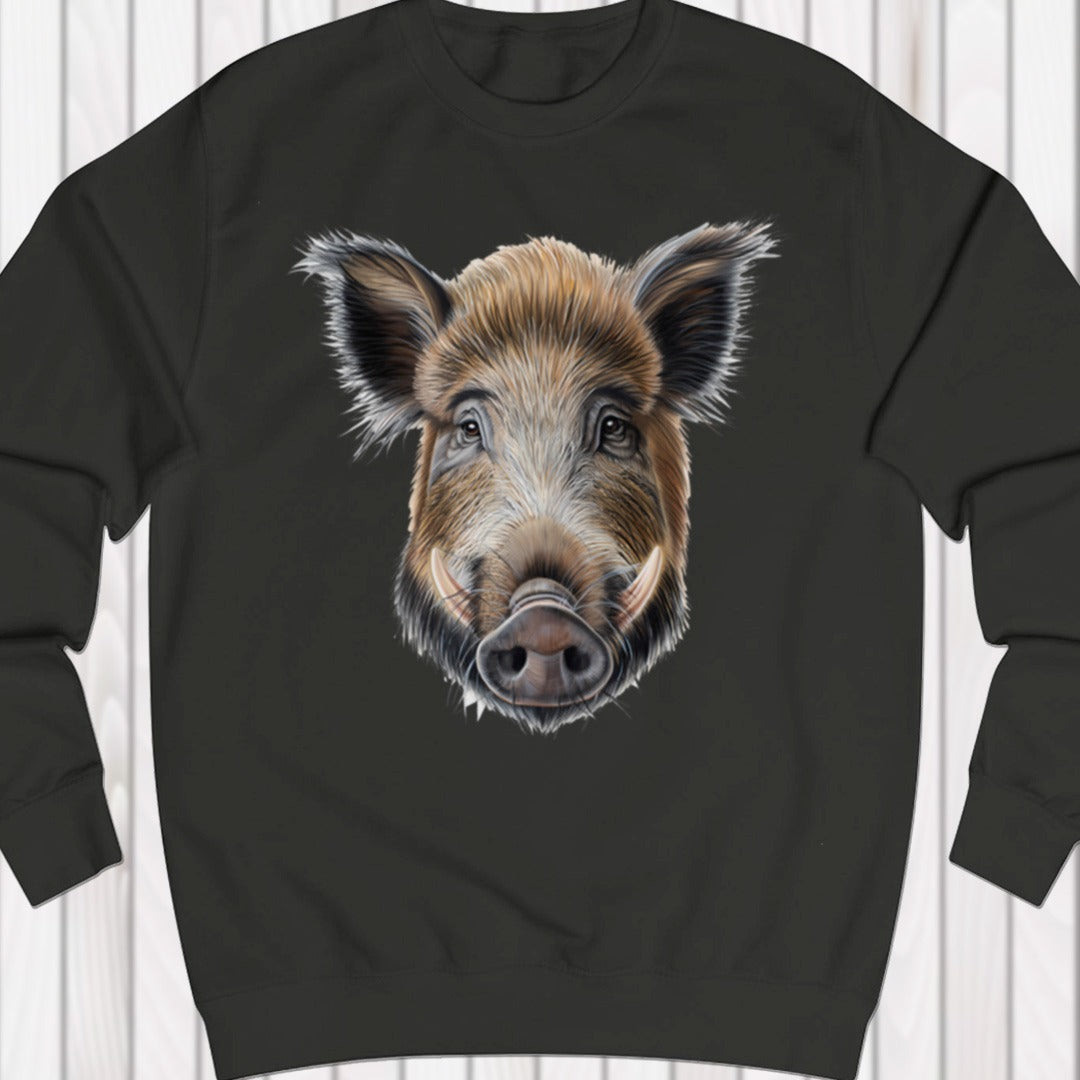 Wild zwijn beer sweatshirt