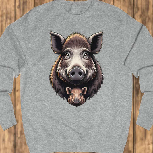 Wild zwijn met big sweatshirt