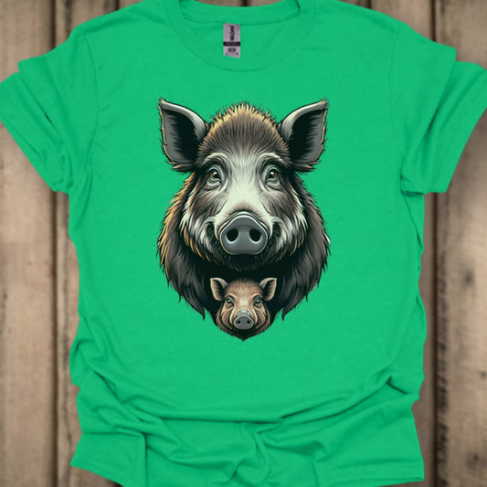 Wild zwijn met Big T‑Shirt