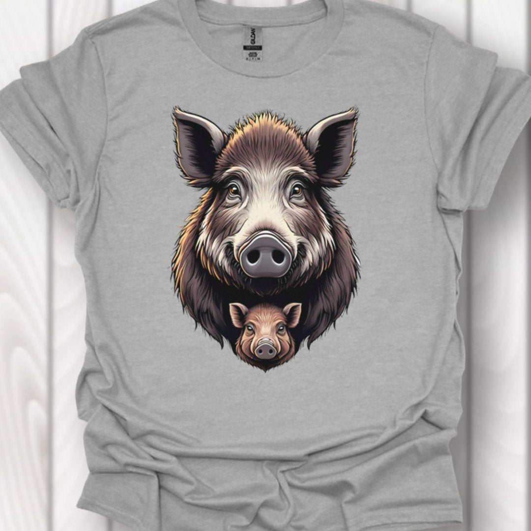 Wild zwijn met Big T‑Shirt