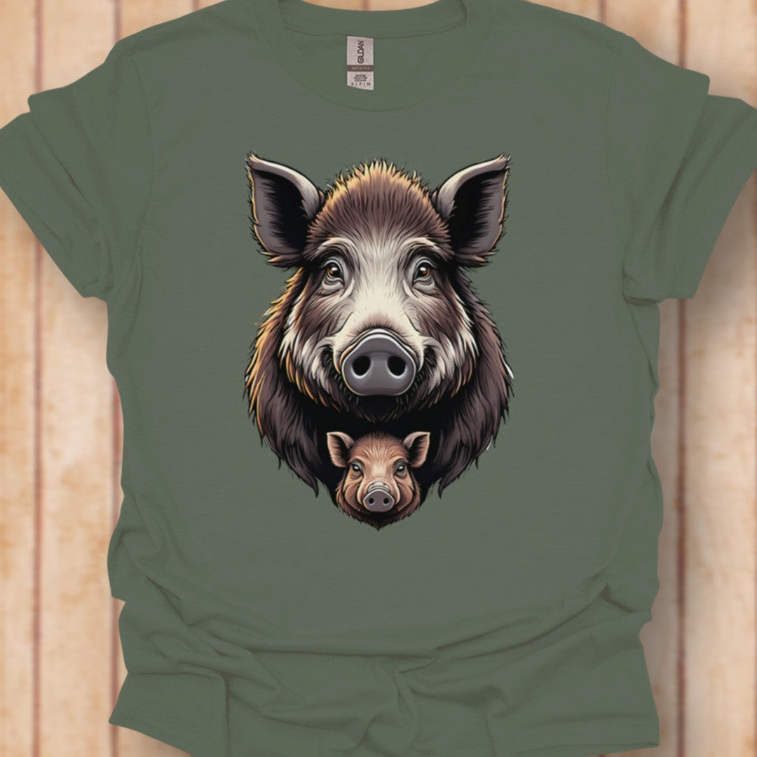 Wild zwijn met Big T‑Shirt