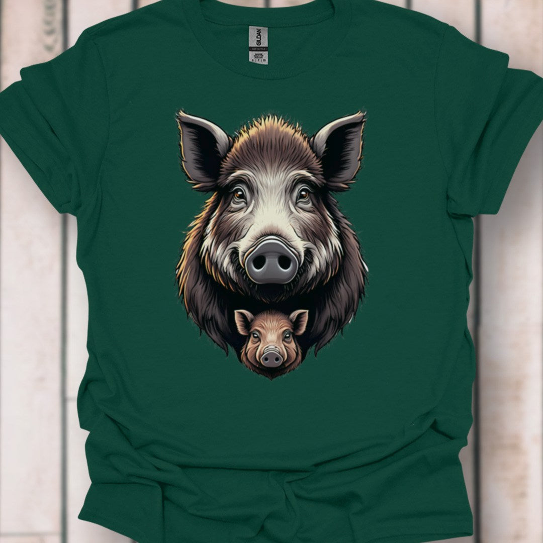 Wild zwijn met Big T‑Shirt