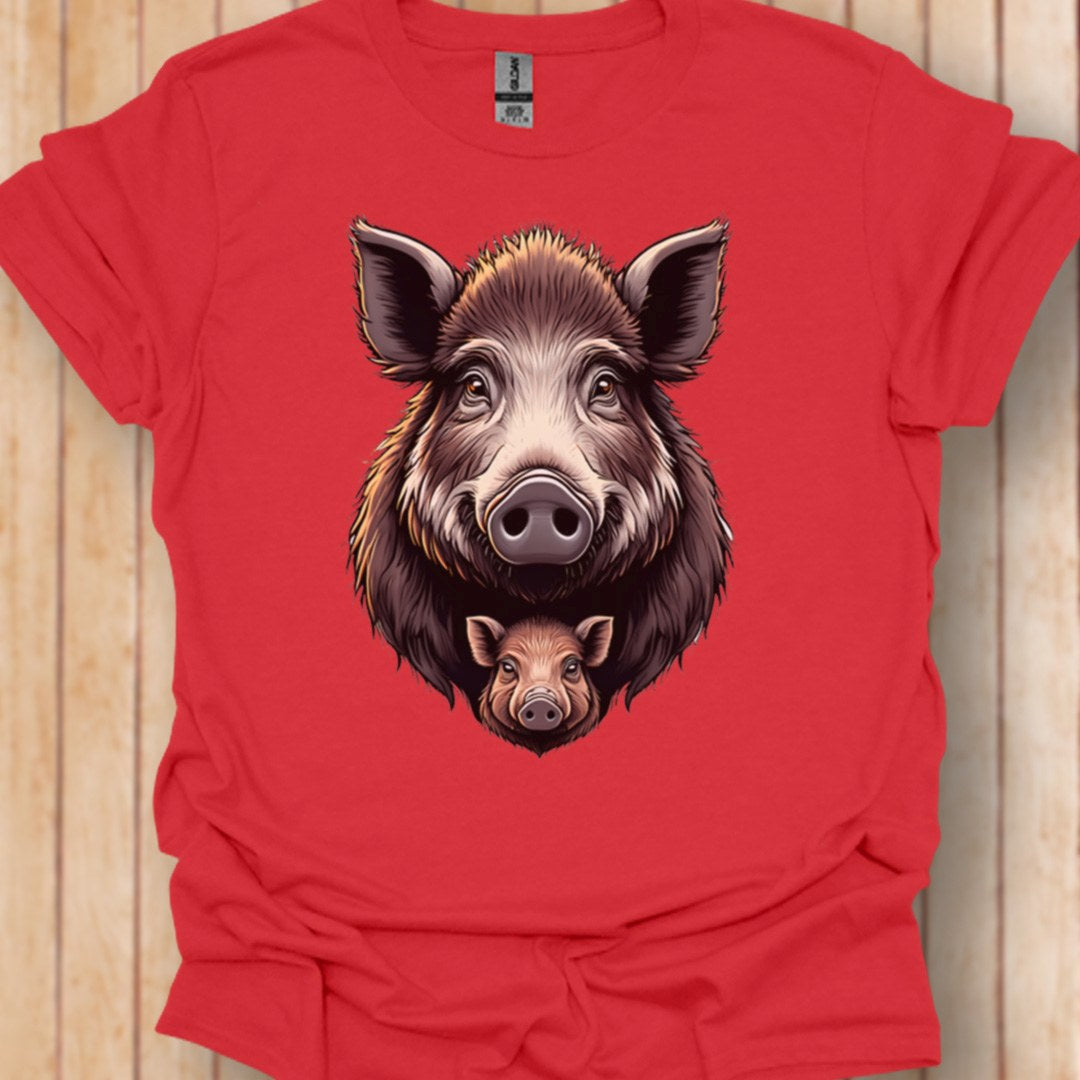 Wild zwijn met Big T‑Shirt