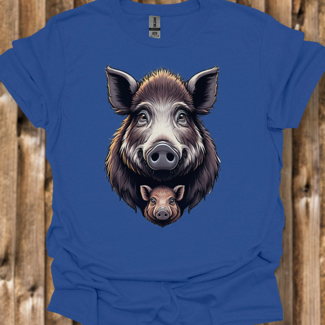 Wild zwijn met Big T‑Shirt