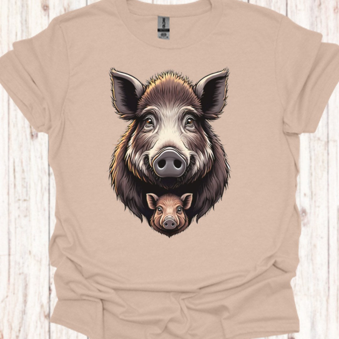 Wild zwijn met Big T‑Shirt