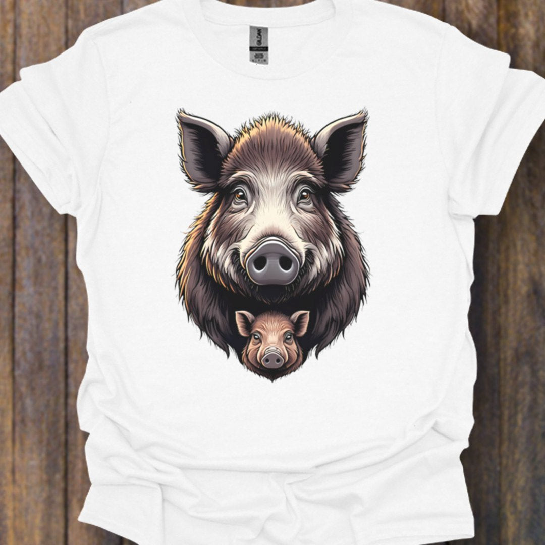 Wild zwijn met Big T‑Shirt