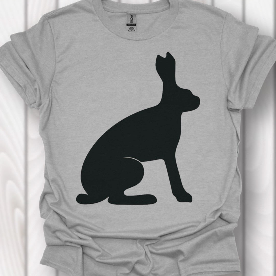 Hare silhouette black timeless T-shirt