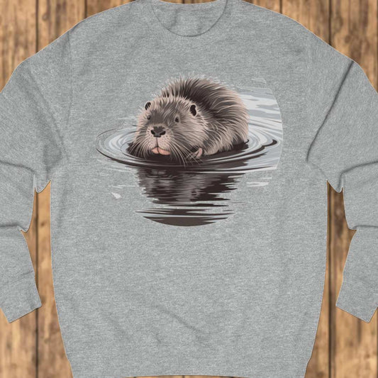 Badderende bever sweatshirt