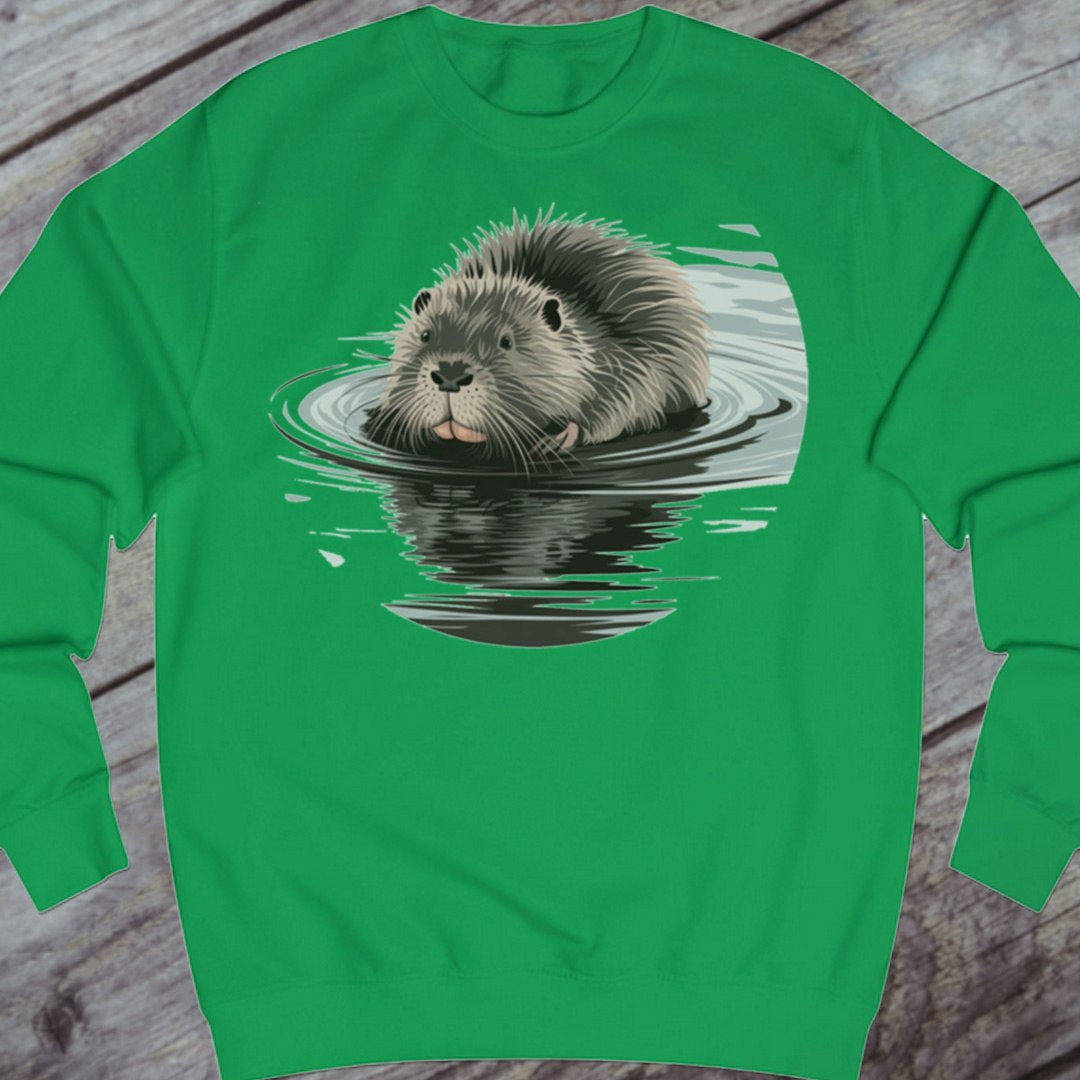 Bathing beaver sweatshirt