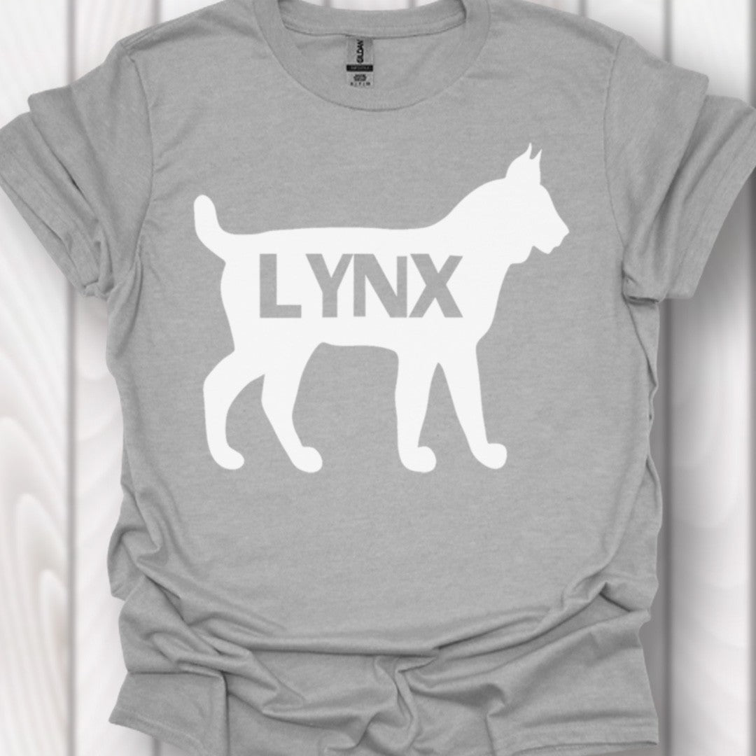 Lynx silhouet met tekst wit tijdloos T-shirt