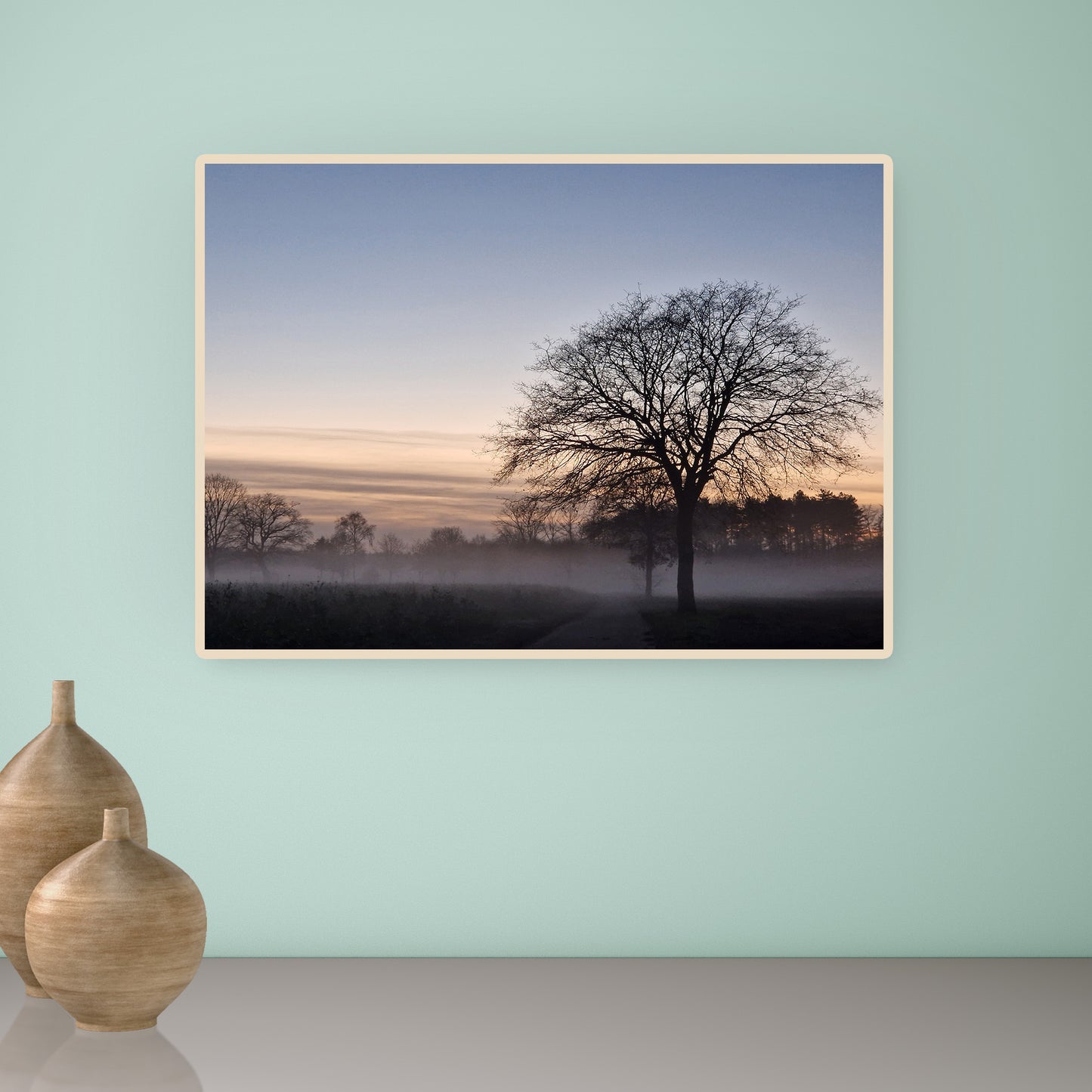 Avondmist - Ingelijst - 70 x 50 cm