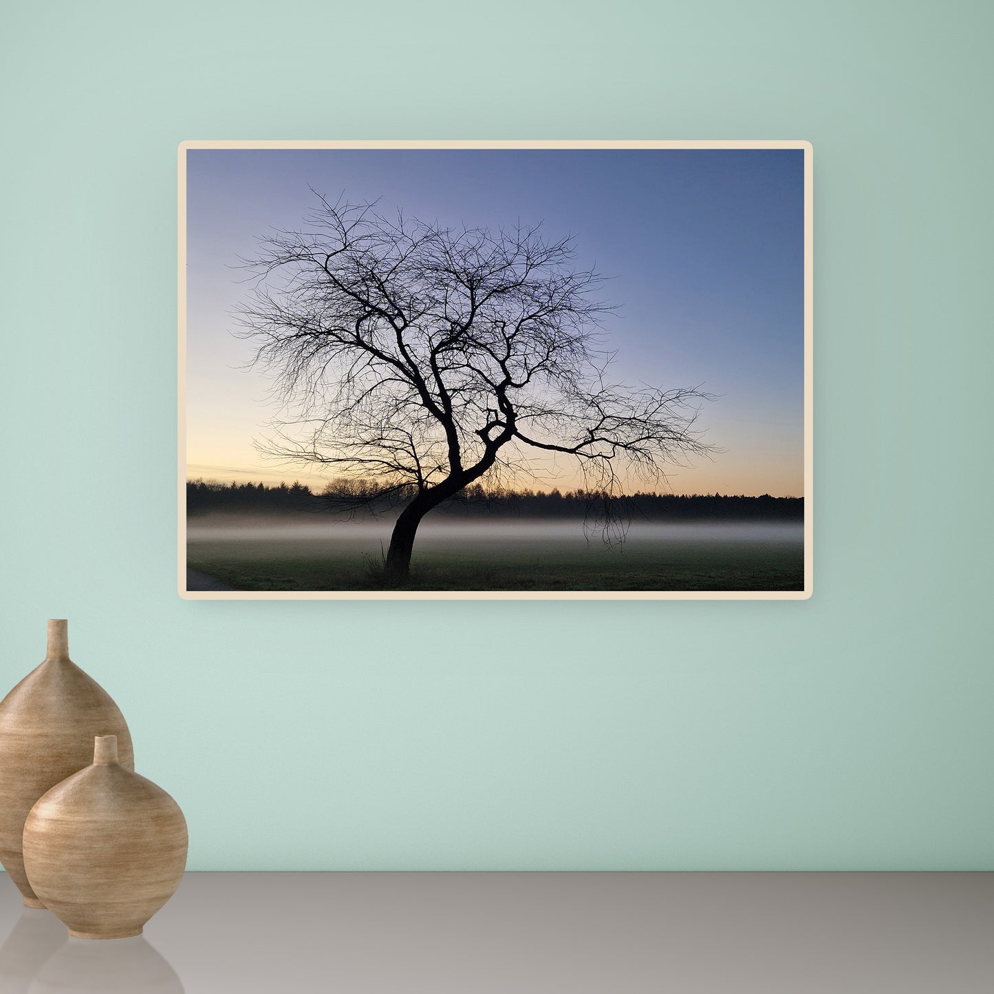 Boom in de Mist - Ingelijst - 70 x 50 cm