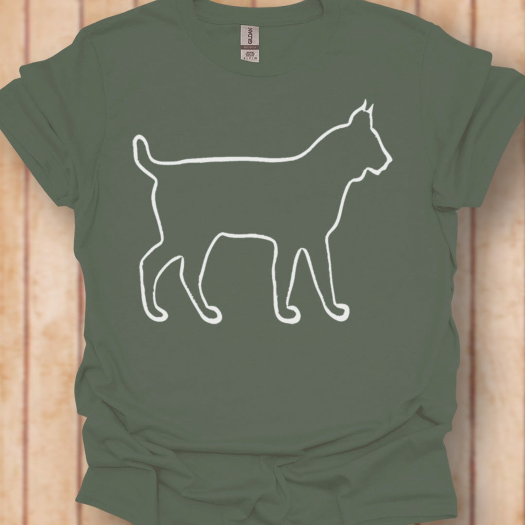 Lynx outline wit tijdloos T-shirt