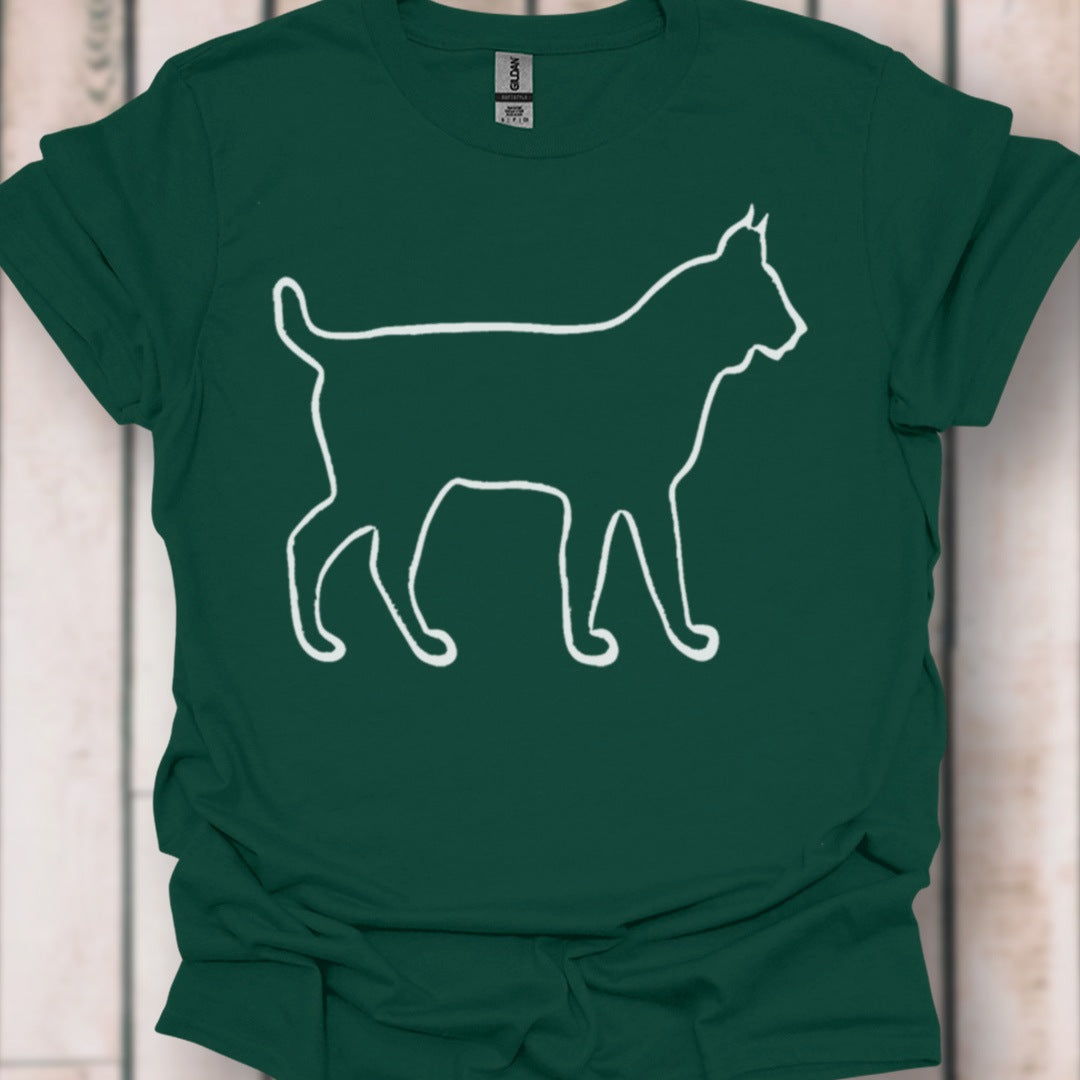 Lynx outline wit tijdloos T-shirt