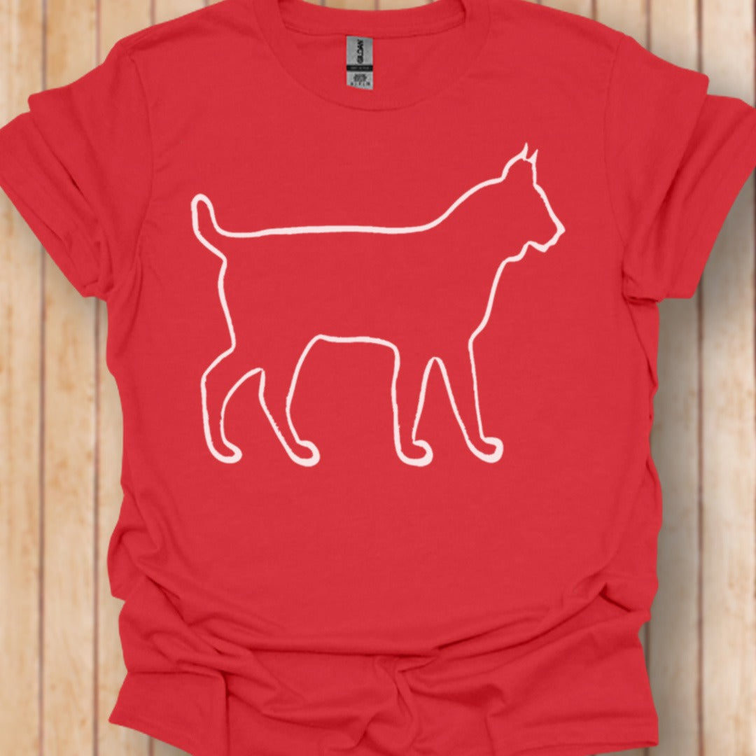 Lynx contour blanc T-shirt tendance
